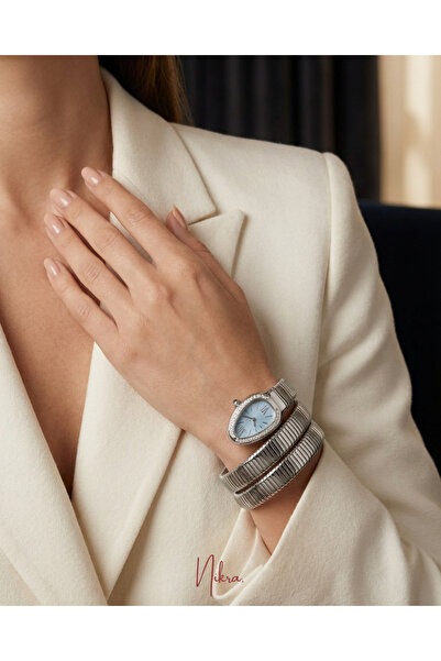 Nikra Saat MAVİ DETAYLI SERPENTİ, YILAN MODEL KADIN KOL SAATİ