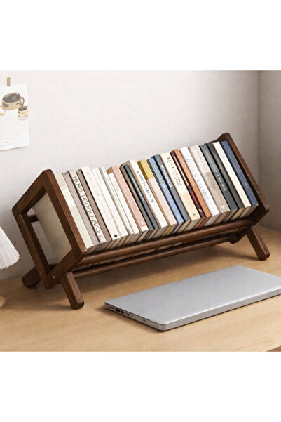 Denla %100 Masif Gürgen Ağacından Masa Üstü Kitaplık – Doğal Ahşap, Şık ve Da...