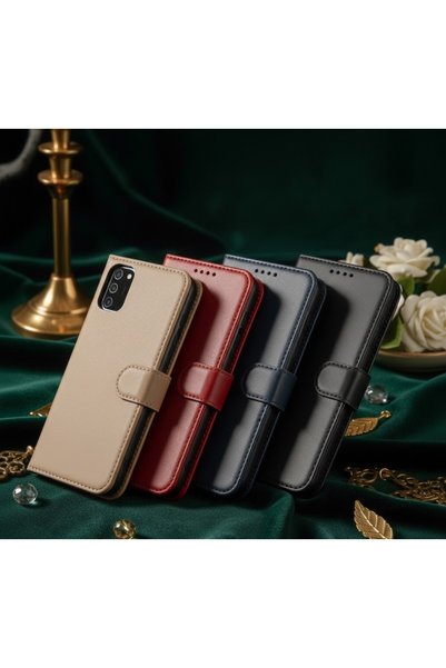 AKSEFİZZ Samsung Galaxy A05S Case Front Back Protected Leather Design Cover with Wallet Card Holder Cover