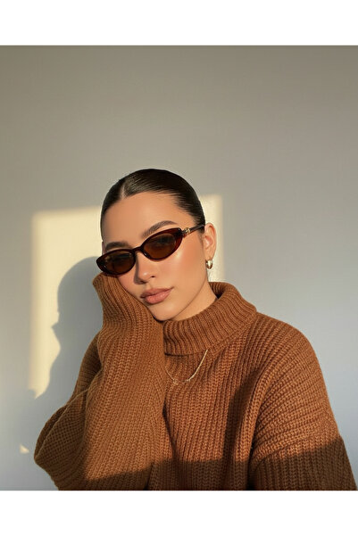 ZENIT نظارات شمسية نسائية من GG باللون البني على شكل عين القطة |   56 إيكارتمان