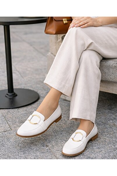 TwoEgoist حذاء باليه نسائي من الجلد الطبيعي أنيق ومريح للاستخدام اليومي