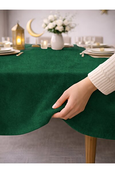 Perle Yıl Başı Konsepti Daily Series Kadife Dokulu Zümrüt Yeşili Rengi Masa Ö...