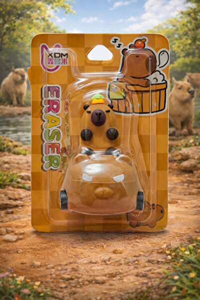 hamiyetkirtasiye Capybara Araba Süren Büyük Boy Kutulu Silgi
