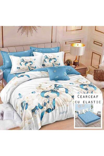 Patul Lenjerie Bubmac Finet, Pucioasa, Pat Dublu, 2 Persoane, Cearceaf Cu Ela...