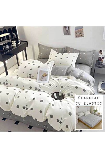 Patul Finet Satin Bedding, 2 Persons, Fitted Sheet, 6 Pieces #FE189