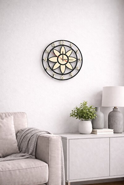 Zoe3 Style ساعة حائط زخرفية حديثة من البليكسي جلاس بتصميم زهرة اللوتس باللوني...