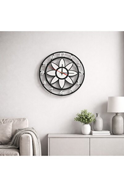 Zoe3 Style ساعة حائط زخرفية حديثة من البليكسي جلاس بتصميم زهرة اللوتس باللوني...