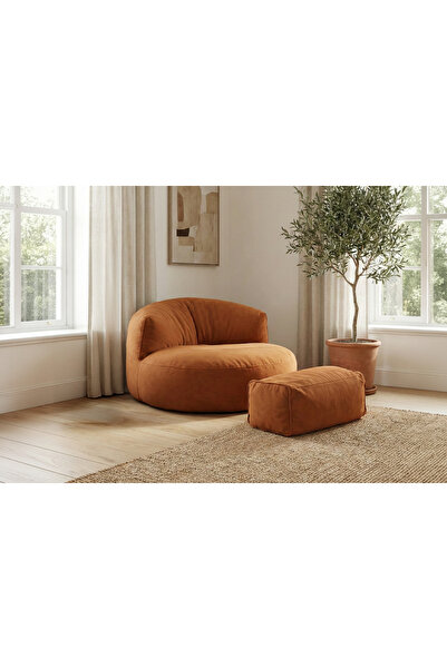 PATARA HOME Mila Modell Puff & Armut Koltuk 2'li Relax Koltuk