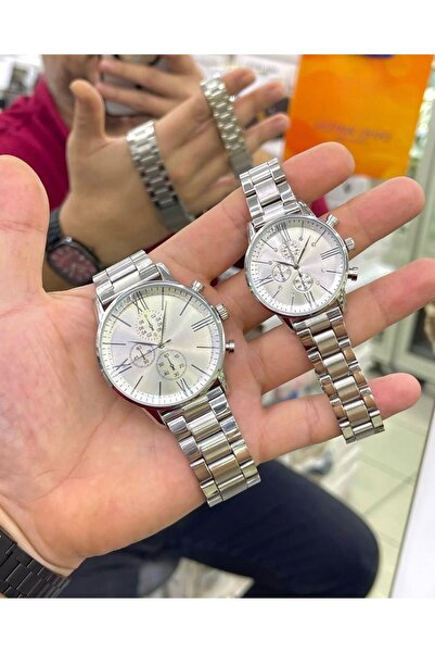 ÇENÇEN Orijinal Rose Çelik Sevgili Çift Saati Kutulu