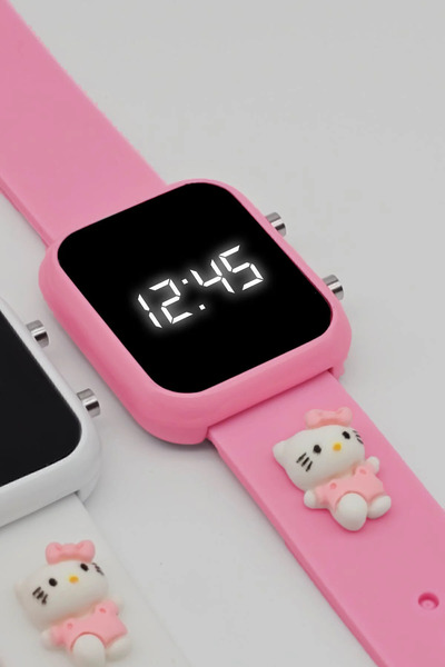 tutkanstore Kitty Figürlü Çocuk Kol Saati Su Geçirmez Kız Kol Saatleri 3 Yaş ...
