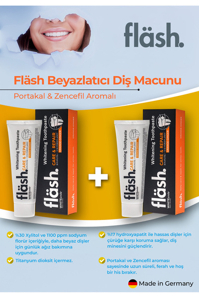 WHITEsmile Flash Beyazlatıcı Diş Macunu-bakım Ve Onarım Portakal Ve Zencefil ...