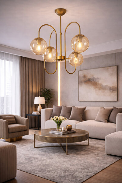 Apliqa Lustra HubRom, SOSA 3558-04-FR 60x56 cm 4xE27-60W Antiq