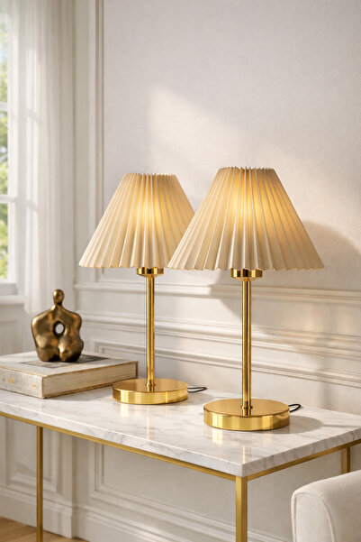 HOMİNG 2'li Gold Umbrella Abajur 242356