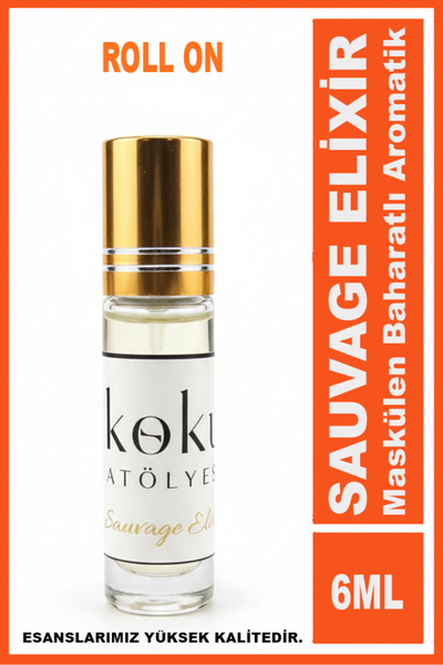 KokuAtölyesi Sauvage Elixir Erkek Esans Roll On 6 ML – Baharatlı Odunsu – Ult...