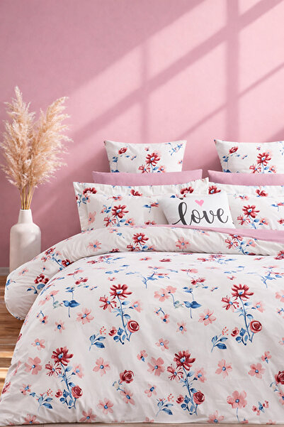 İQON Set cuvertură de pilota dublă elastică - DAISY WHITE