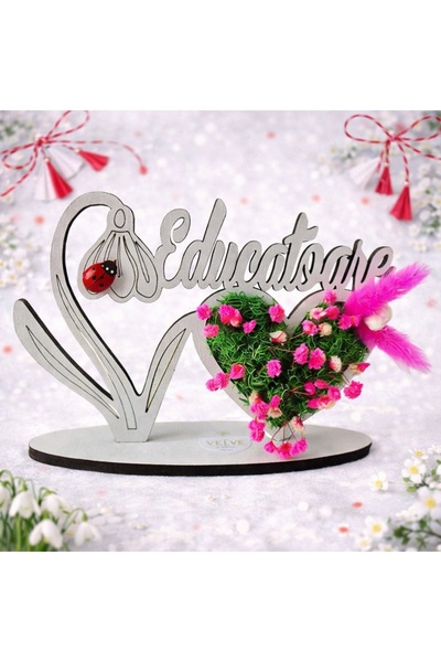 velve Ornament din lemn Draw Me,tematica individuala (Educatoare), buburuza r...