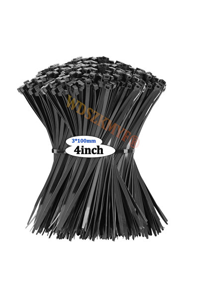 Choice 200 قطعة من أربطة الكابلات البلاستيكية ذات الحواف، مقاس 3 × 100 مم، من...