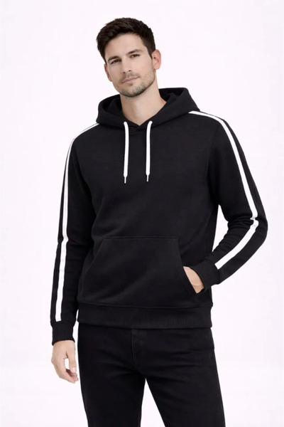 Kanonik Education cu glugă Swea pentru bărbați cu dungi tricou supradimension...