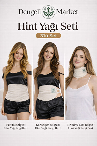 Dengeli Market HİNT YAĞI SARGI BEZİ 3'LÜ SET: KARACİĞER, PELVİK ve TİROİD/GÖZ...