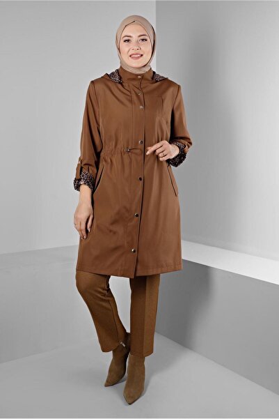 Alvina OMUZLARI VATKALI KAPÜŞONLU TRENCKOT 10697