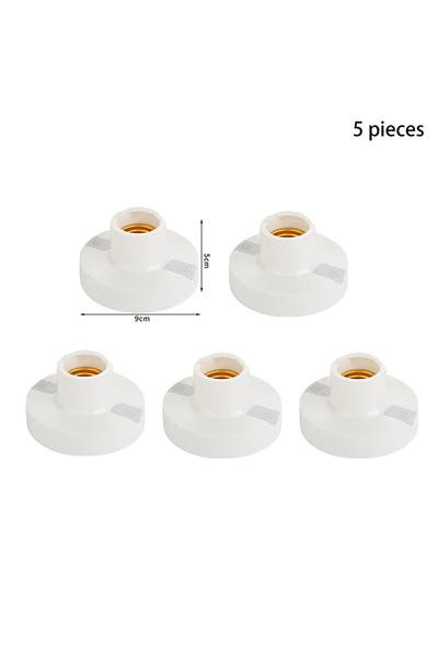 Choice G90 5 قطع 1/5 قطع 220 فولت E27 قاعدة حامل مصباح لولبية غطاء قاعدة مصبا...