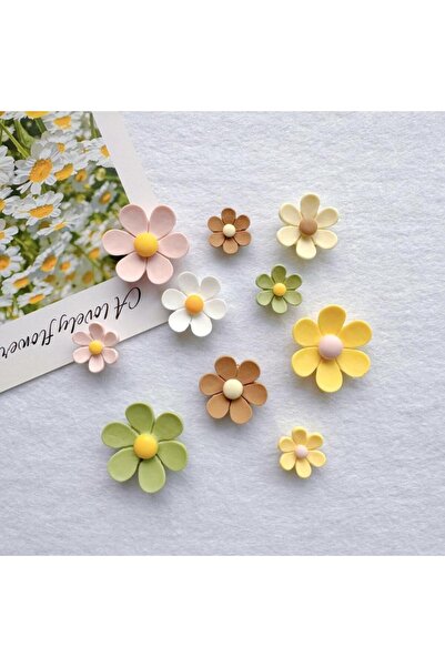 Choice مجموعة من 10 دبابيس تثبيت زهور ملونة (10/30)، دبابيس إبهام زخرفية للوح...