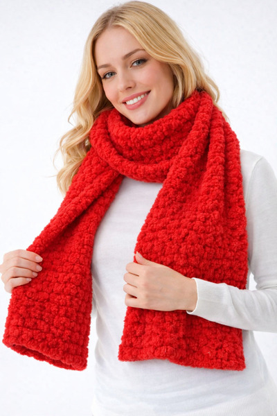 Store Yumoş Dokulu Peluş Atkı – Extra Yumuşak Kışlık Model