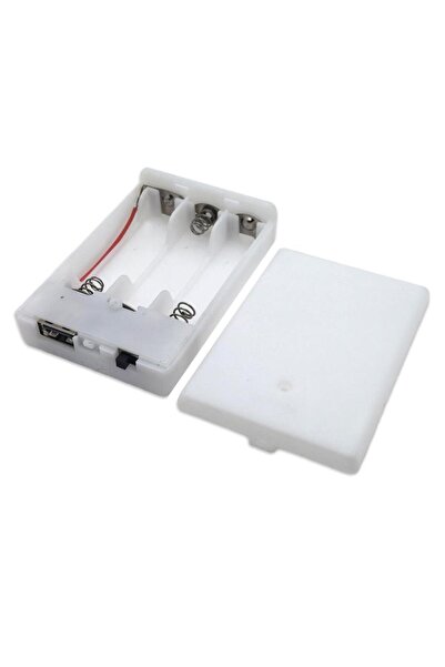 KOQZM White 1PCS 3AA 4.5V Battery Box AA Battery Case AA Battery Holder With ...