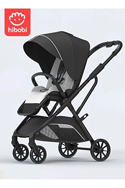 hibobi عربة سفر خفيفة الوزن قابلة للعكس، قابلة للطي بضغطة زر، مقعد متعدد الأو...