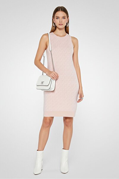 Michael Kors Women Textured Mini Dress, Pink