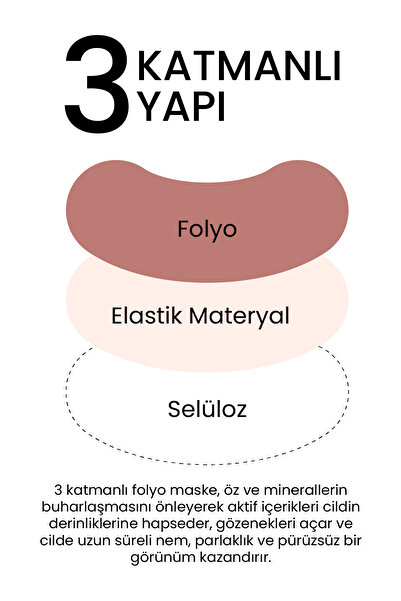 Dermal Rose Gold Flash Foil 3 Katmanlı Göz Altı Torbalarına Karşı 4 gr Canlandırıcı Aydınlatıcı Göz Maskesi