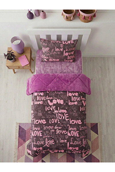 Çetinhome Tek Kişilik Çift Yönlü Welsoft Yorgan Yastık Kılıflı Yumuşak Yüzeyl...