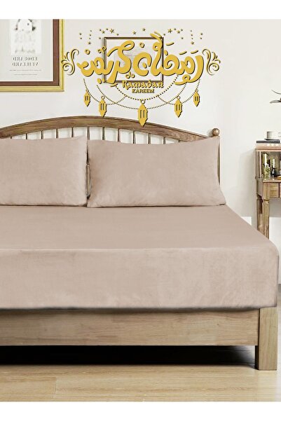 Master Home Textile Velvet Fitted Sheet Set – 3Pcs, Queen Size, Soft, Warm & ...