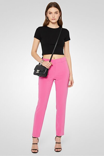 Michael Kors Women Straight Leg Plain Pants, Pink