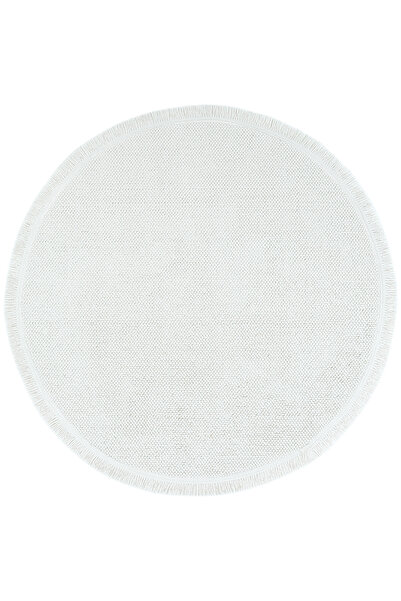 Cool Halı Mikasa Yuvarlak Beyaz Yumuşak Makina Dokuma Kolay Temizlenebilir Bu...