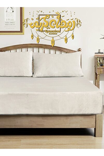 Master Home Textile Velvet Fitted Sheet Set – 3Pcs, Queen Size, Soft, Warm & ...