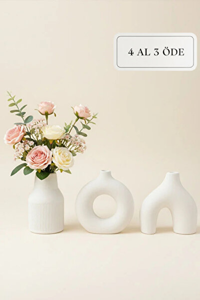 ZURİ DESİGN Moderni boemski stil betonskih vaza, set od 3 komada – dekorativn...