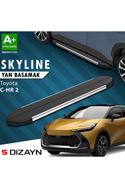 S Dizayn Toyota C-HR 2 Skyline Krom Yan Basamak 173 Cm 2023 Üzeri A+ Kalite T...
