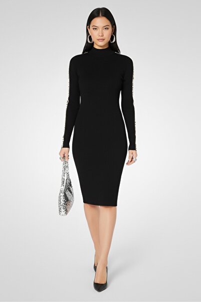 Michael Kors Women Brand Logo Mini Dress, Black