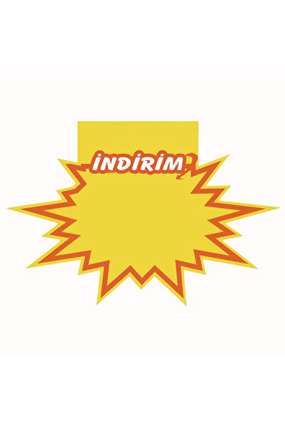 MT Market Raf Önü Indirim Baskılı Yıldızlı Fiyat Etiketi 15x12 Cm.100'lü Pk.