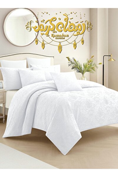 Master Home Textile Polyester Jacquard Comforter Set, King Size – 8 Pcs, with...