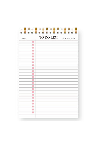 Choice دفتر ملاحظات وردي مقاس A5 لقوائم المهام، مخطط يومي غير مؤرخ، منظم مهام...