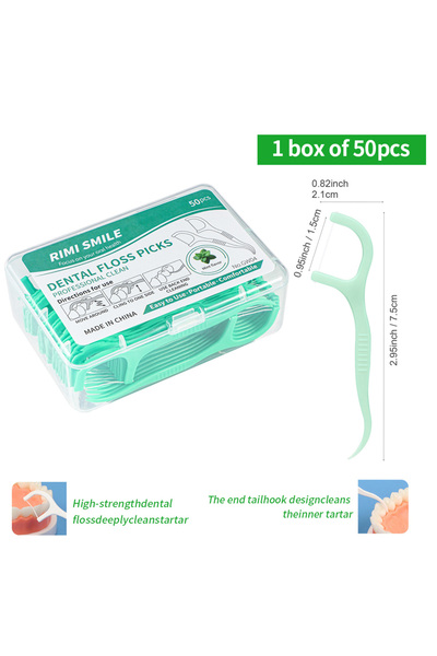 Choice علبة واحدة تحتوي على 50 قطعة (50/100/150/300/600 قطعة) - خيط تنظيف الأ...