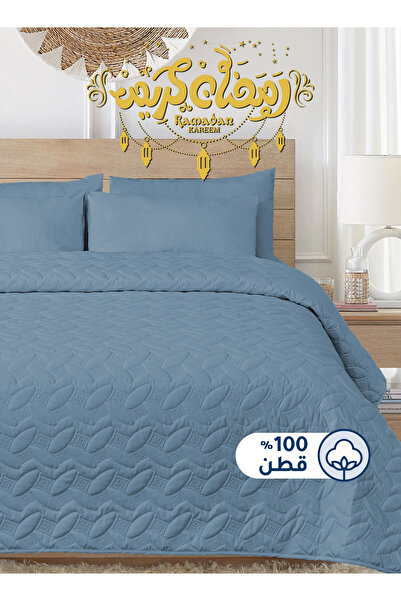 Master Home Textile طقم أغطية سرير قطنية مكون من 3 قطع يناسب سريرًا فرديًا مق...
