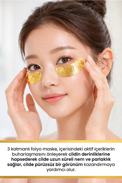Dermal Gold Flash Foil 3 Katmanlı Göz Altı Torbalarına Karşı 4 gr Canlandırıcı Aydınlatıcı Göz Maskesi