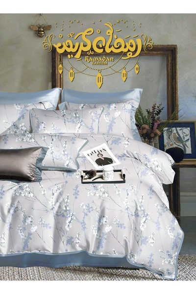 Master Home Textile Cotton Sateen Floral Comforter Set, 300TC, Removable Fill...