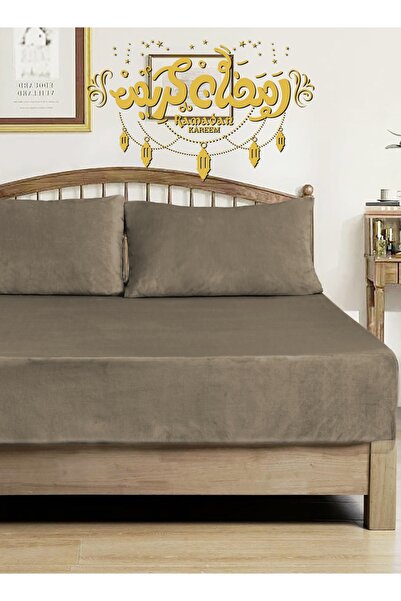 Master Home Textile Velvet Fitted Sheet Set – 3Pcs, Queen Size, Soft, Warm & ...