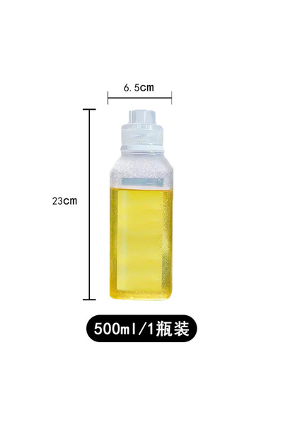 Choice زجاجة زيت مطبخ بلاستيكية مقاومة للحرارة سعة 500 مل أو 300 مل، مزودة بآ...