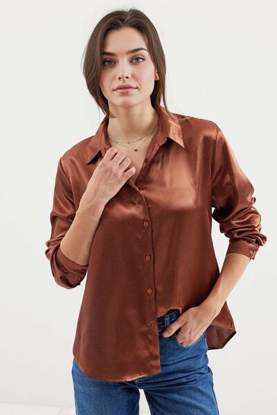 Hiccup قميص SBDART بأكمام طويلة وأزرار مطلية