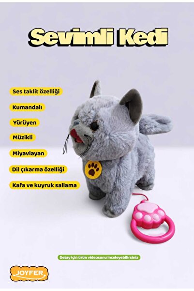 Joyfer Müzikli Yürüyen Miyavlayan Yalayan Kuyruk Ve Başını Sallayan Ses Takli...